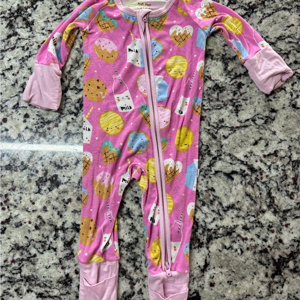 Little Sleepies Pink Ice Cream Zippie Size Newborn